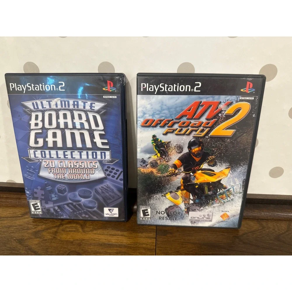 PS2 Game Lot Ultimate Board Game Collection & ATV Offroad Fury 2